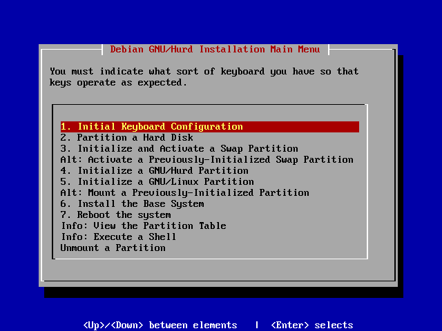 Instalator Debiana GNU/Hurd