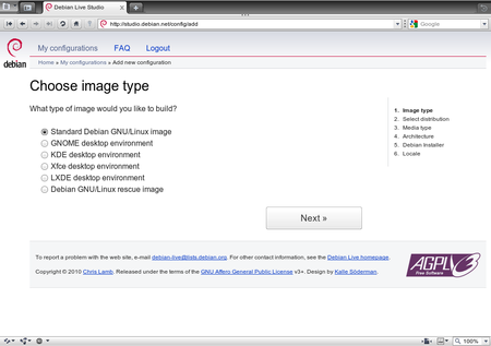 Tworzenie obrazu na Debian Live Studio